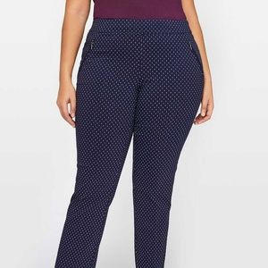 Plus Size 20 Black & White Polka Dot Ankle Pant